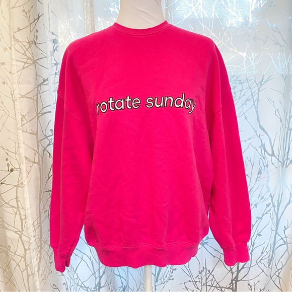 Birger Christensen Berry pink Iris Rotate Sunday crewneck sweatshirt sweater - Picture 5 of 12
